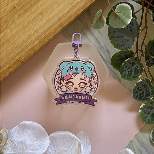 BTS Apo Bangpo Namjoonie Double-Sided Glitter Keychain