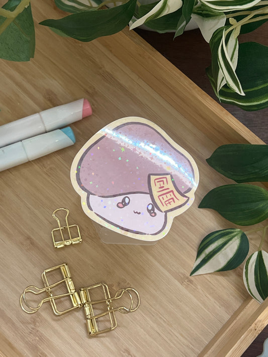 Maple Story Zombie Mush Holographic Glitter Sticker
