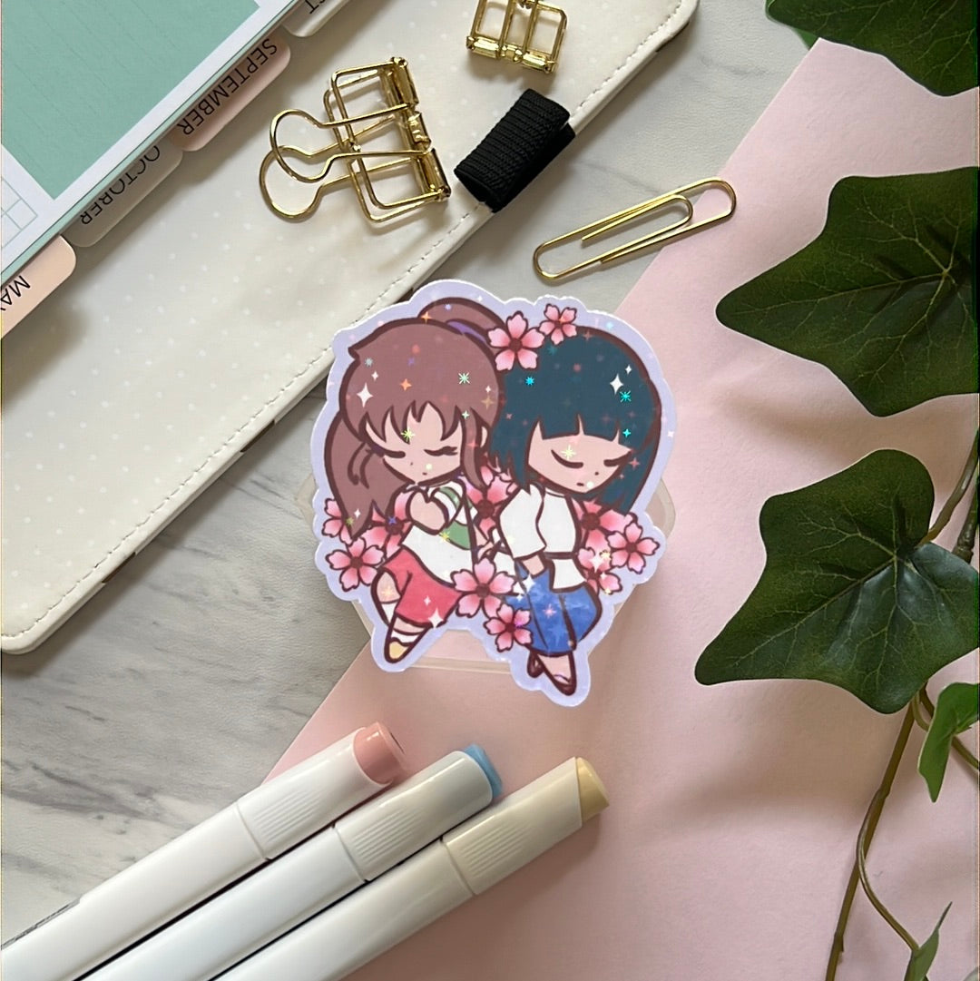 Sen & The River Spirit Holographic Glitter Sticker