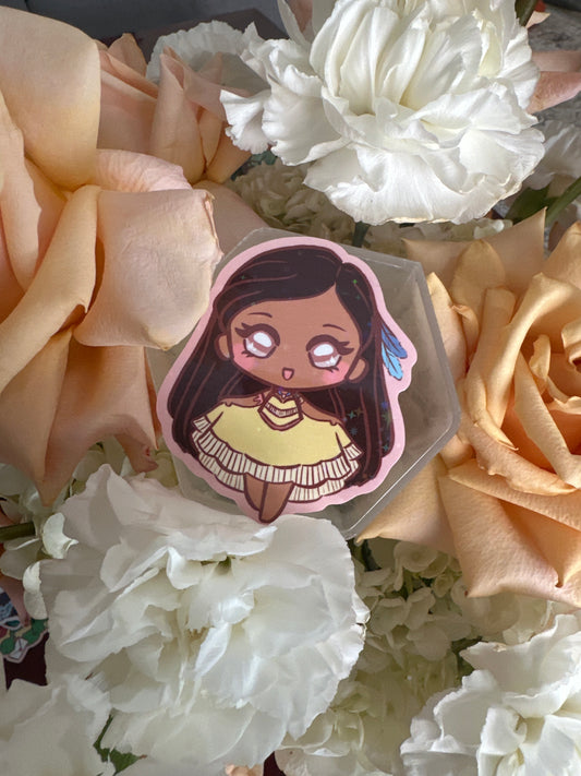 Colors of the Wind Princess Holographic Glitter Sticker