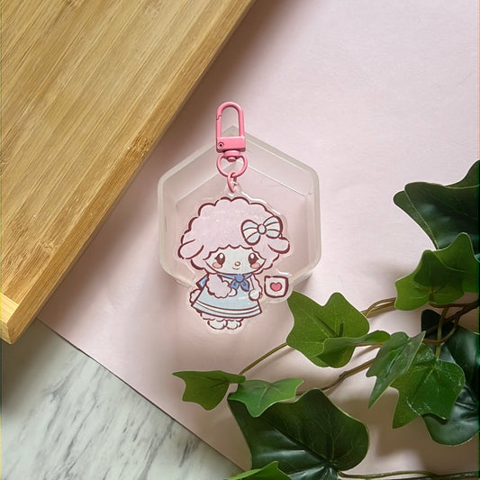 I Love You Sweet Piano San Friends Double-Sided Glitter Keychain