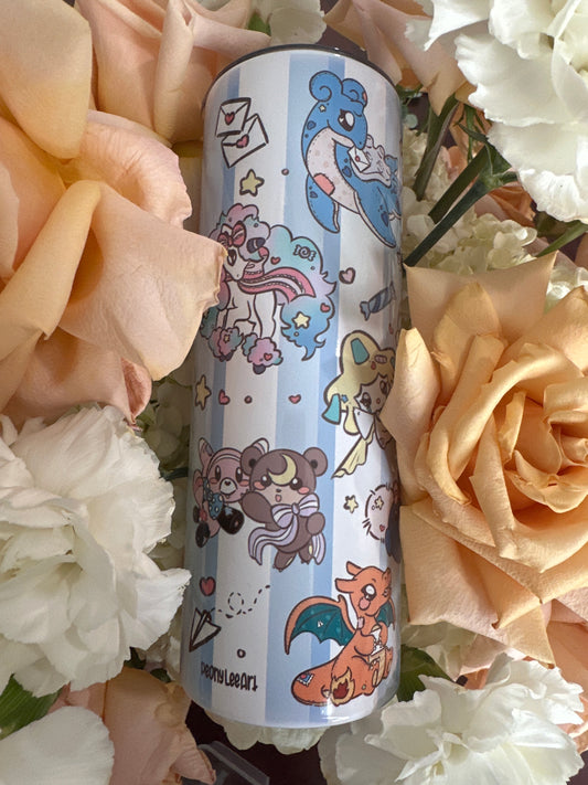 Poke Plush Cuties 20oz Stainless Steel Tumbler with Straw