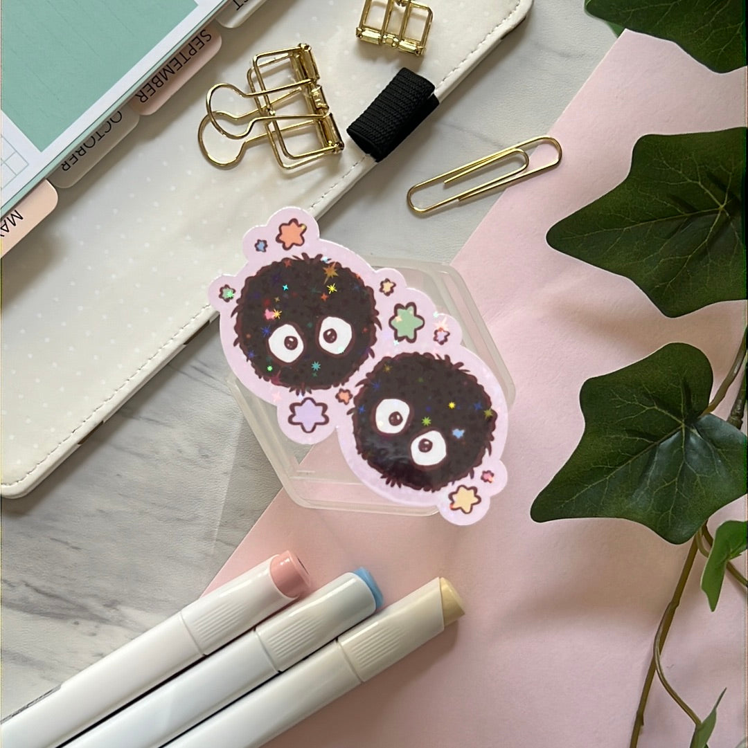 Soot Spirits Holographic Glitter Sticker