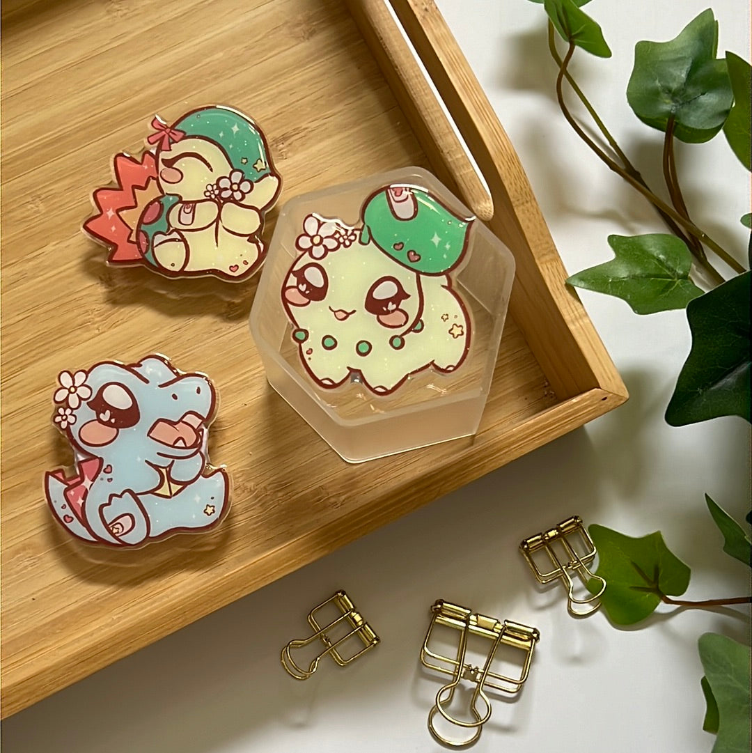 Pika Friends Johto Region Glitter Epoxy Acrylic Phone Grips