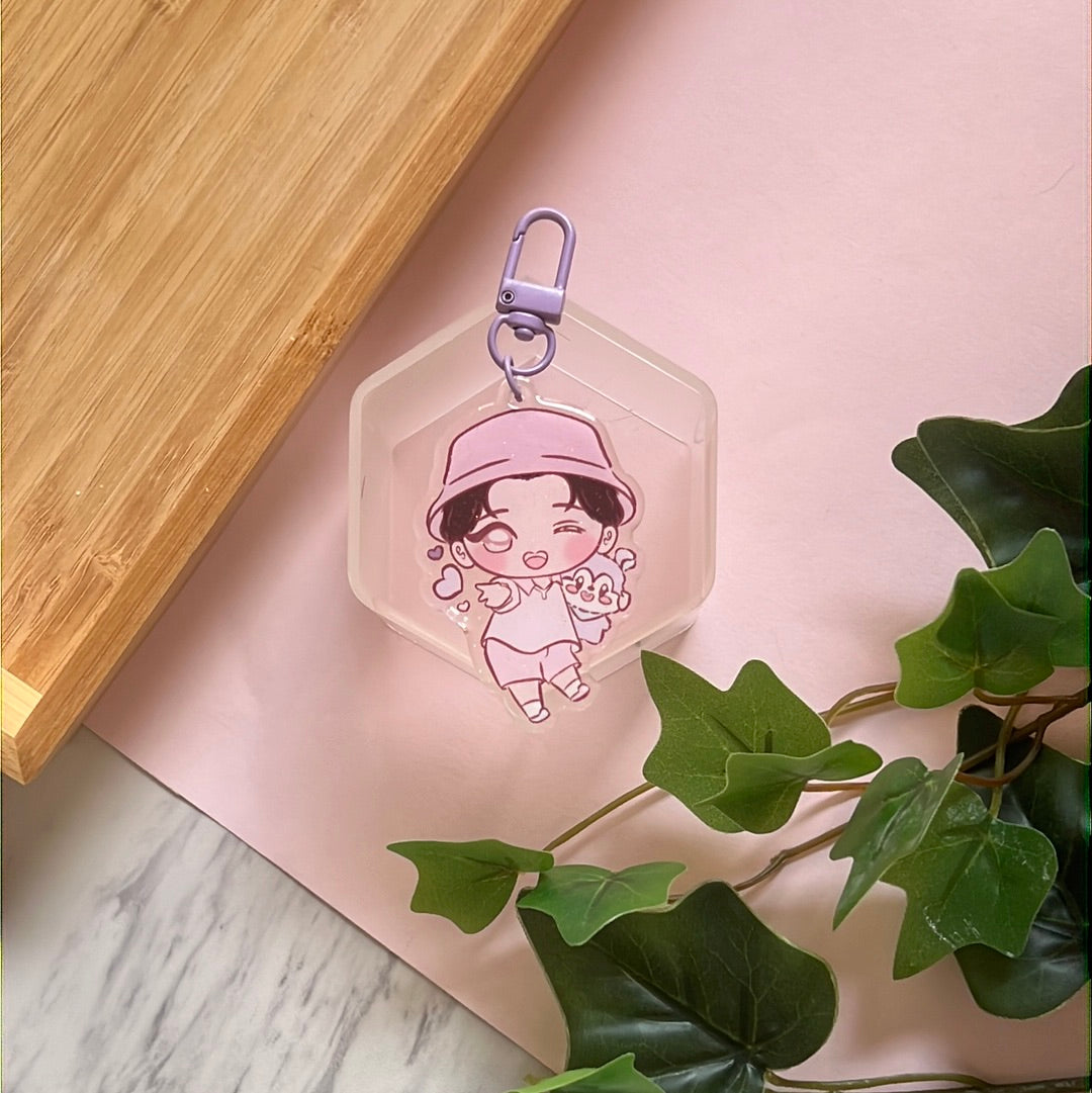 BTS Dynamite Hoseok Double-Sided Glitter Keychain