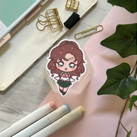 Pretty Jupiter Guardian Holographic Glitter Sticker