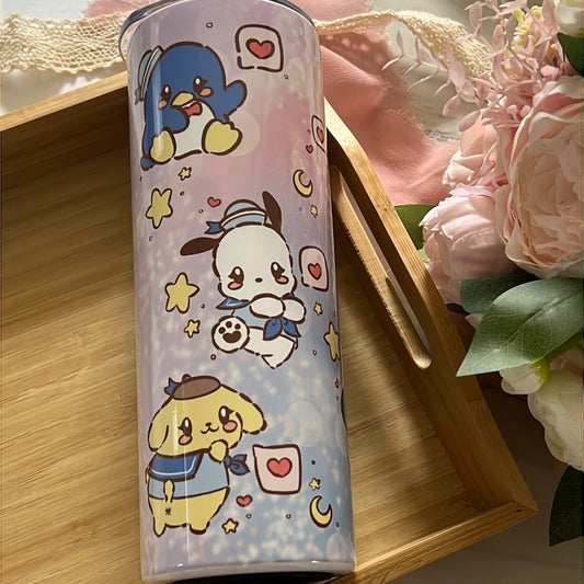 San Friends 20oz Stainless Steel Tumbler with Straw