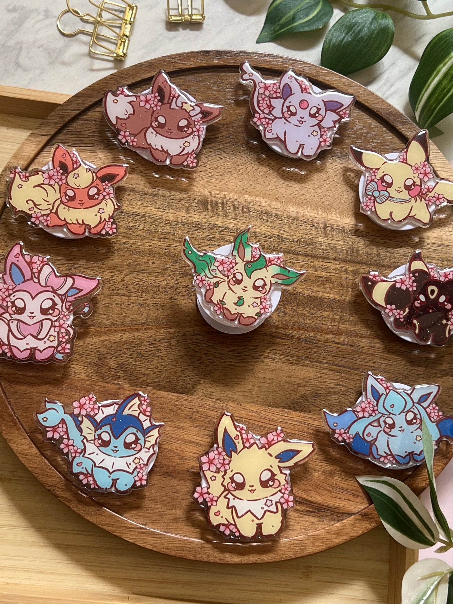 Cherry Blossom Elemental Evolutions Glitter Epoxy Acrylic Phone Grips