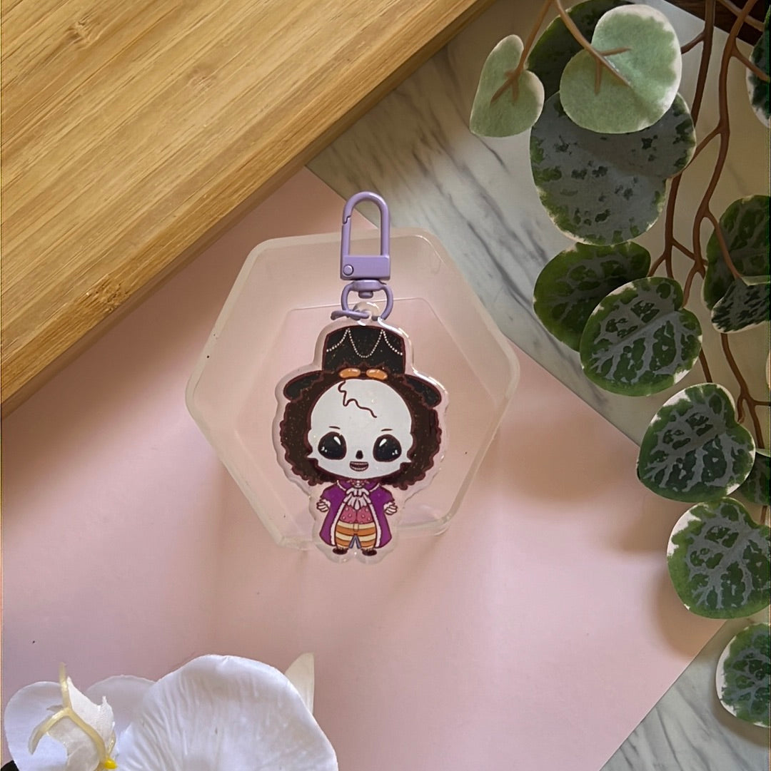 OP Pirates Time Skip Musician Double-Sided Glitter Keychain