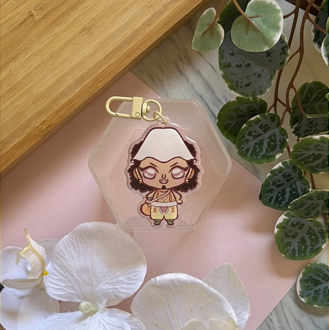 OP Pirates Time Skip Sniper Double-Sided Glitter Keychain