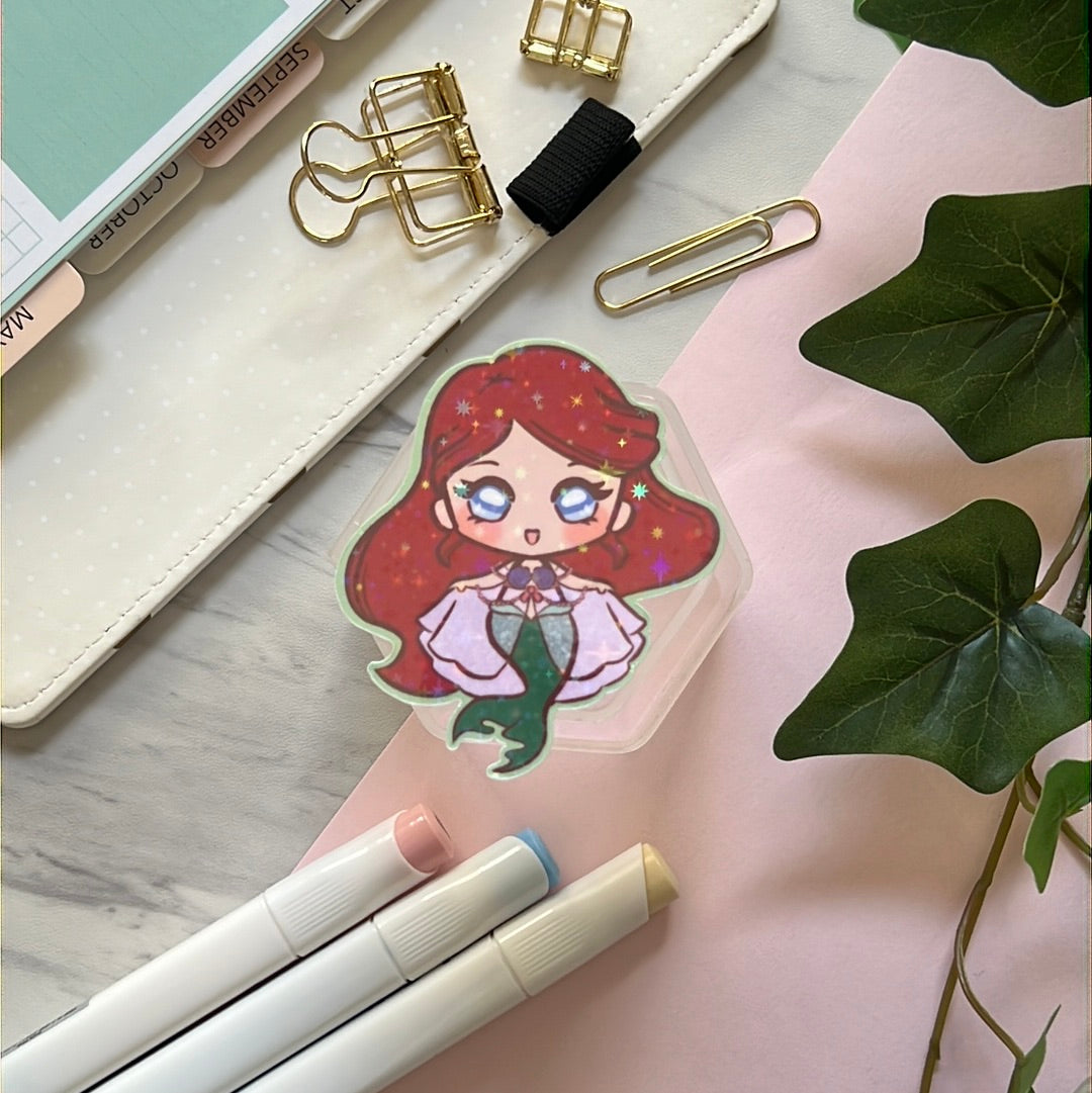 Mermaid Princess Holographic Glitter Sticker