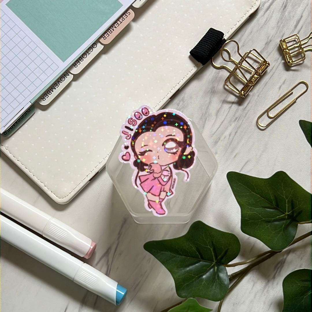BlackPink Jisoo Holographic Glitter Sticker