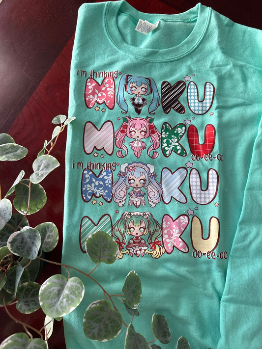 Thinking Miku Crewneck Sweater