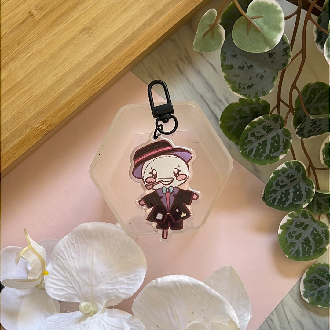 Studio Friends Turnip Head Double-Sided Glitter Keychain