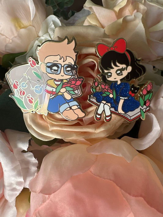 Tombo & Kiki Love Story Enamel Pin