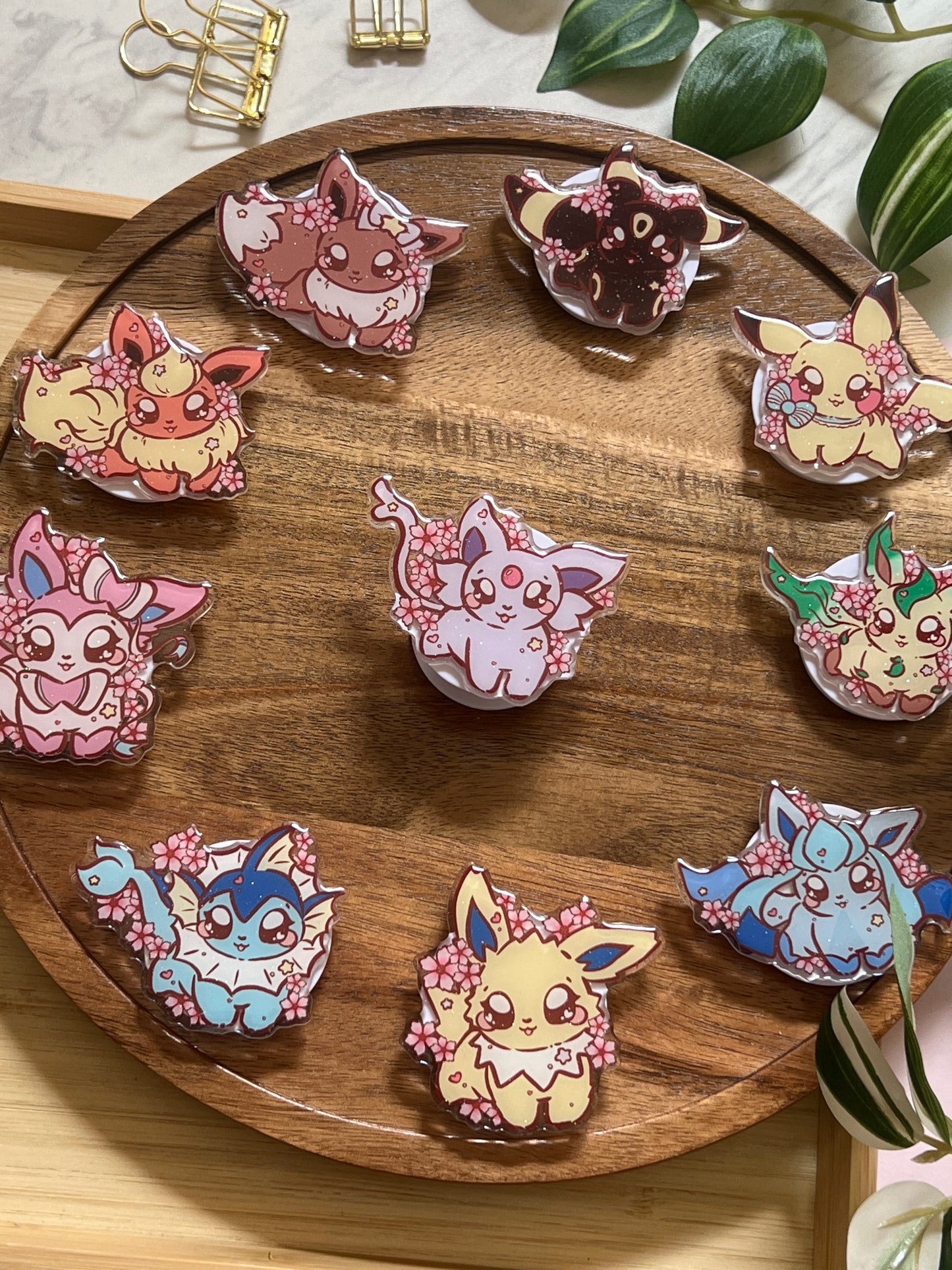 Cherry Blossom Elemental Evolutions Glitter Epoxy Acrylic Phone Grips