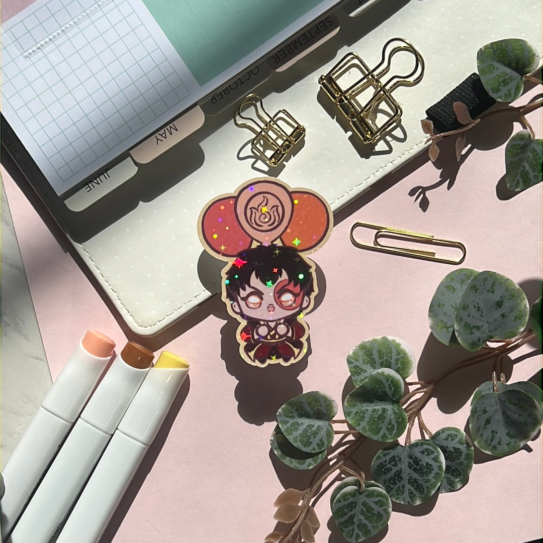 ATLA Fire Lord Holographic Glitter Sticker