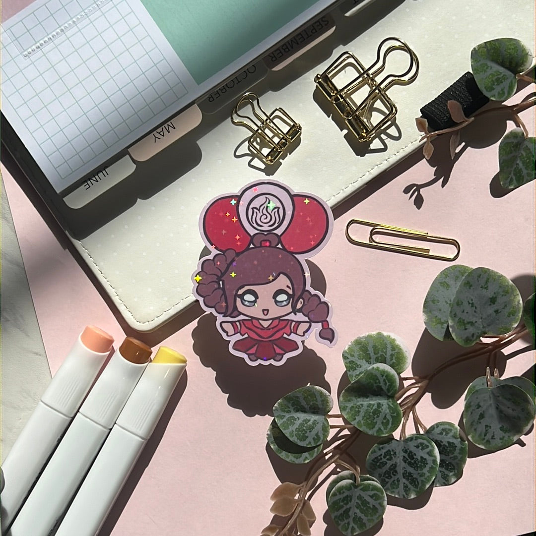 ATLA Chi Blocker Holographic Glitter Sticker