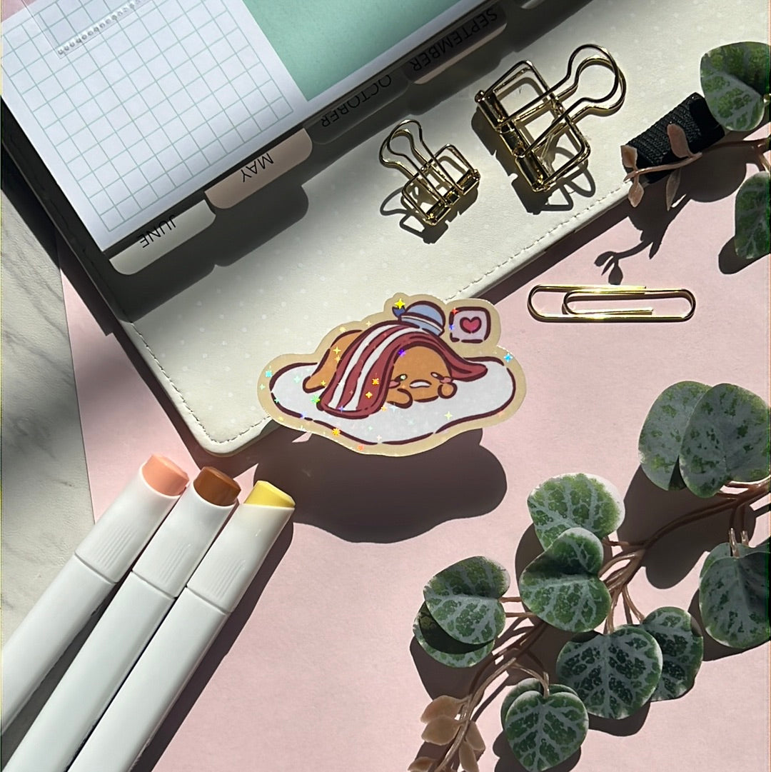 I Love You Gude San Friends Holographic Glitter Sticker