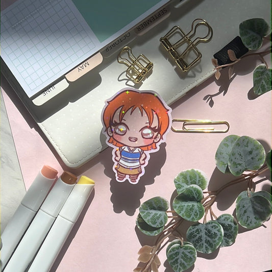 OP Pirates Navigator Holographic Glitter Sticker