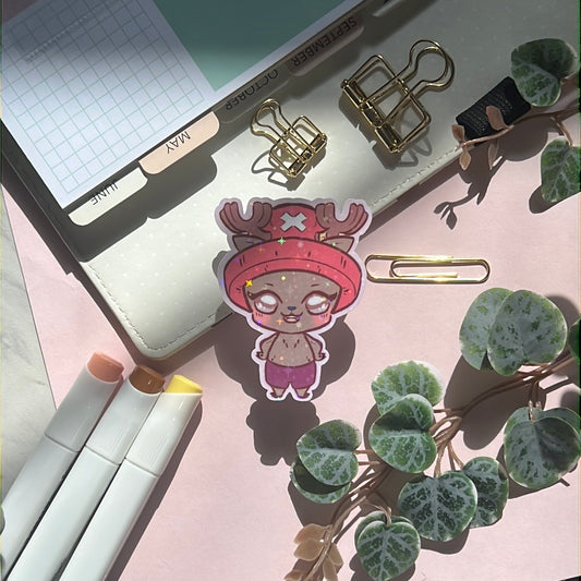 OP Pirates Doctor Holographic Glitter Sticker