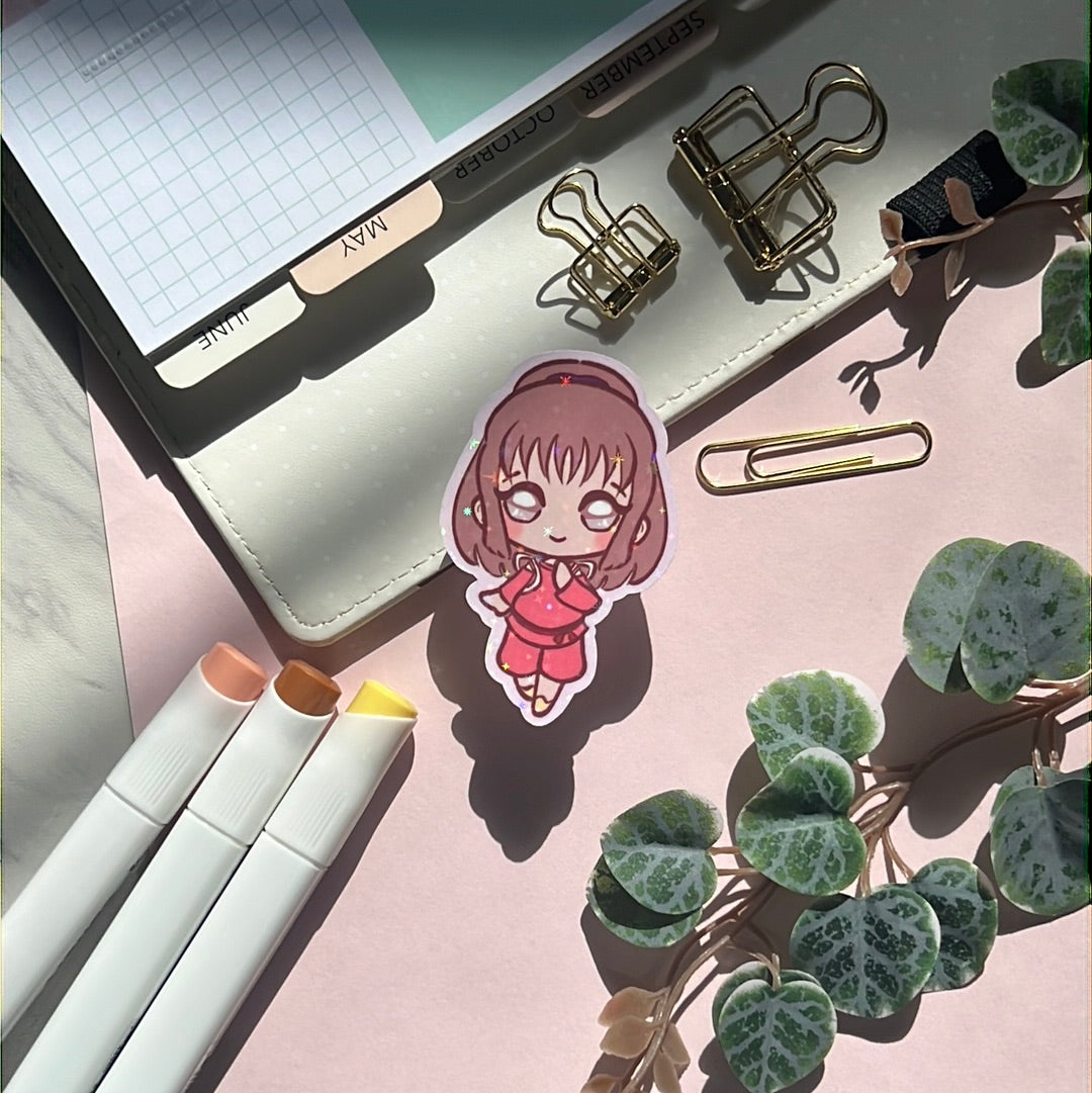 Bath House Worker Sen Holographic Glitter Sticker