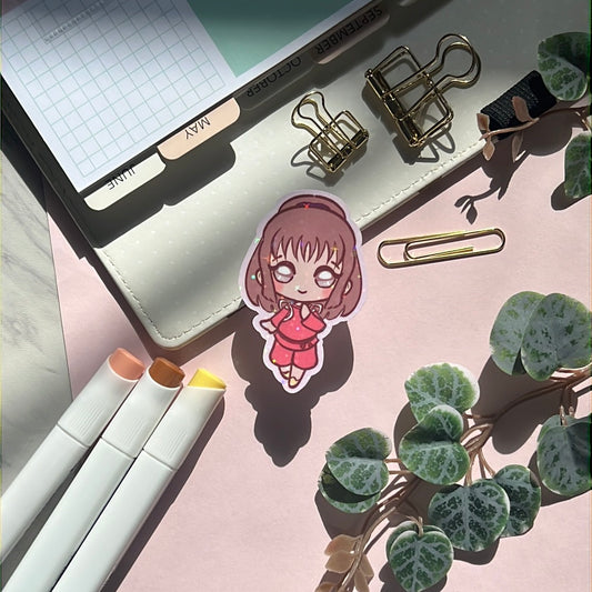 Bath House Worker Sen Holographic Glitter Sticker