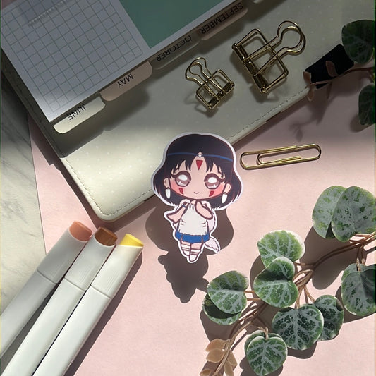 Wolf Princess San Holographic Glitter Sticker