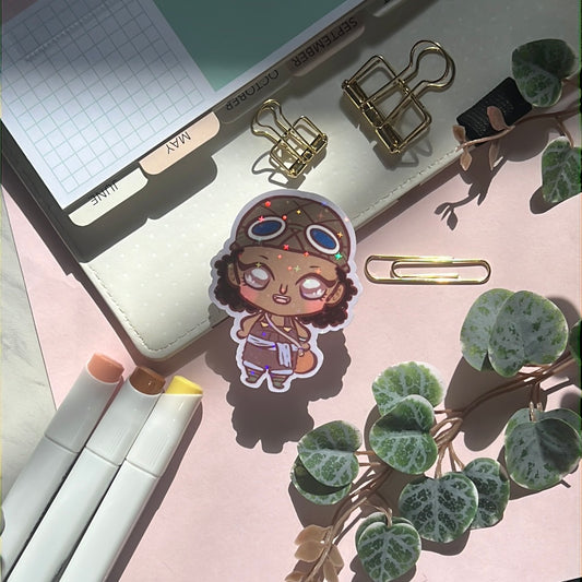 OP Pirates Sniper Holographic Glitter Sticker