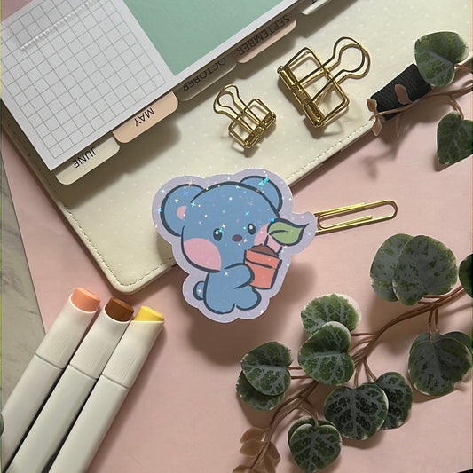 Koya Little Plant BT21 Holographic Glitter Sticker