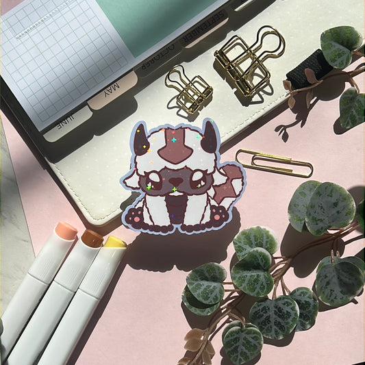 ATLA Air Bison Holographic Glitter Sticker