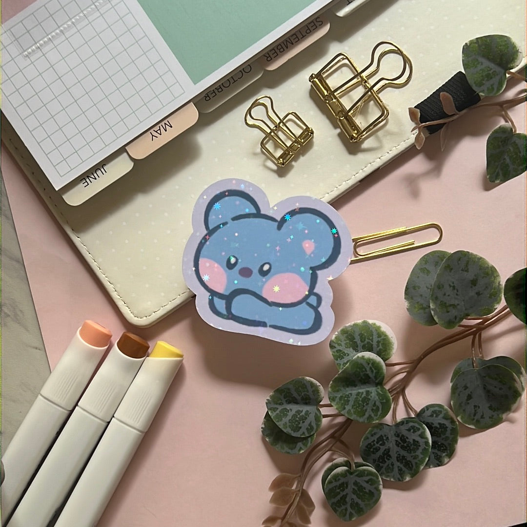 Koya Mini BT21 Holographic Glitter Sticker