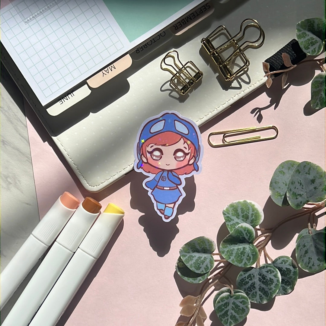 Princess of the Valley Holographic Glitter Sticker