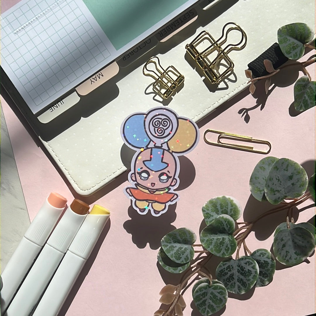 ATLA Air Bender Holographic Glitter Sticker