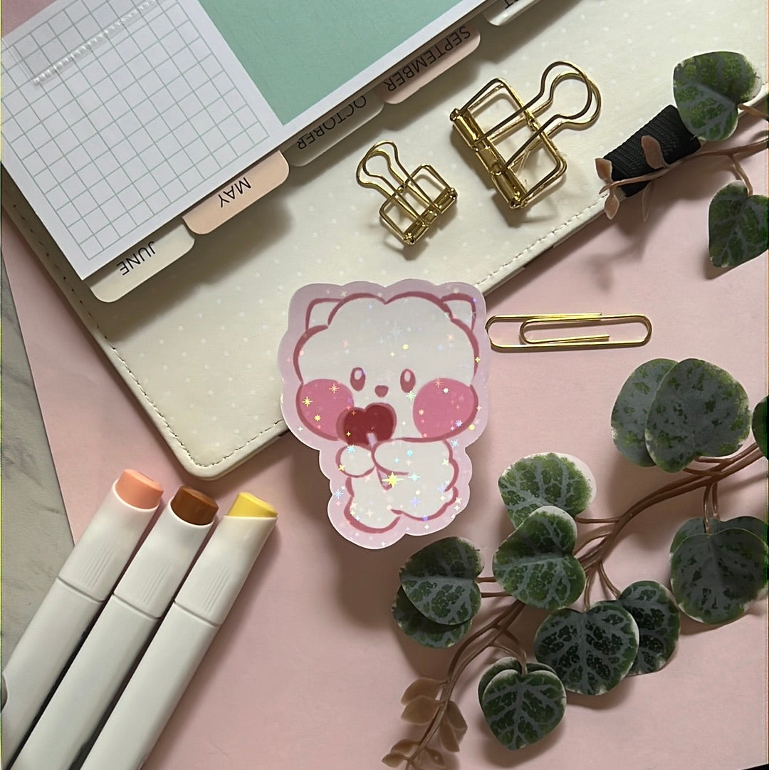 RJ Little Lolli BT21 Holographic Glitter Sticker