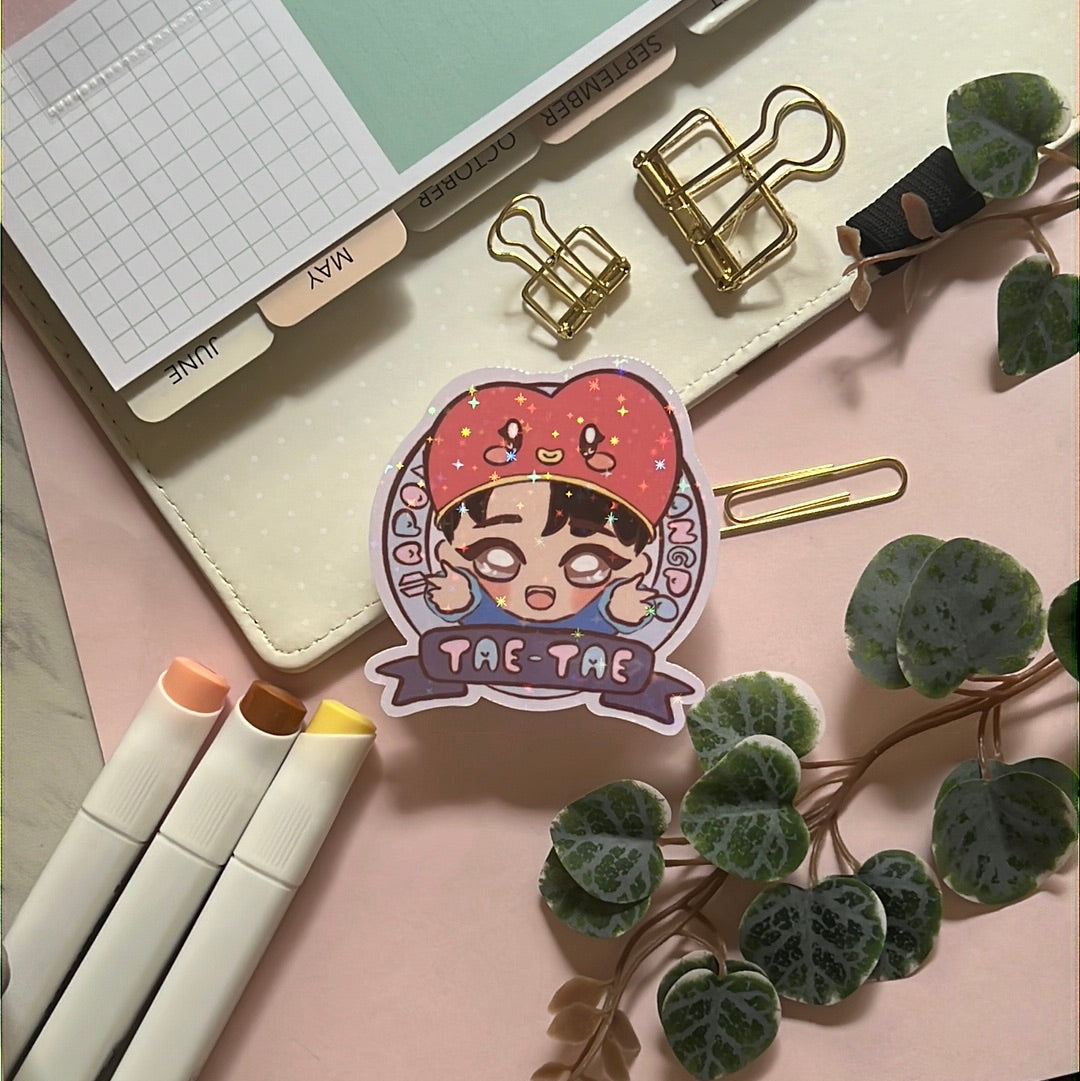 Tae-Tae Apo Bangpo Holographic Glitter Sticker