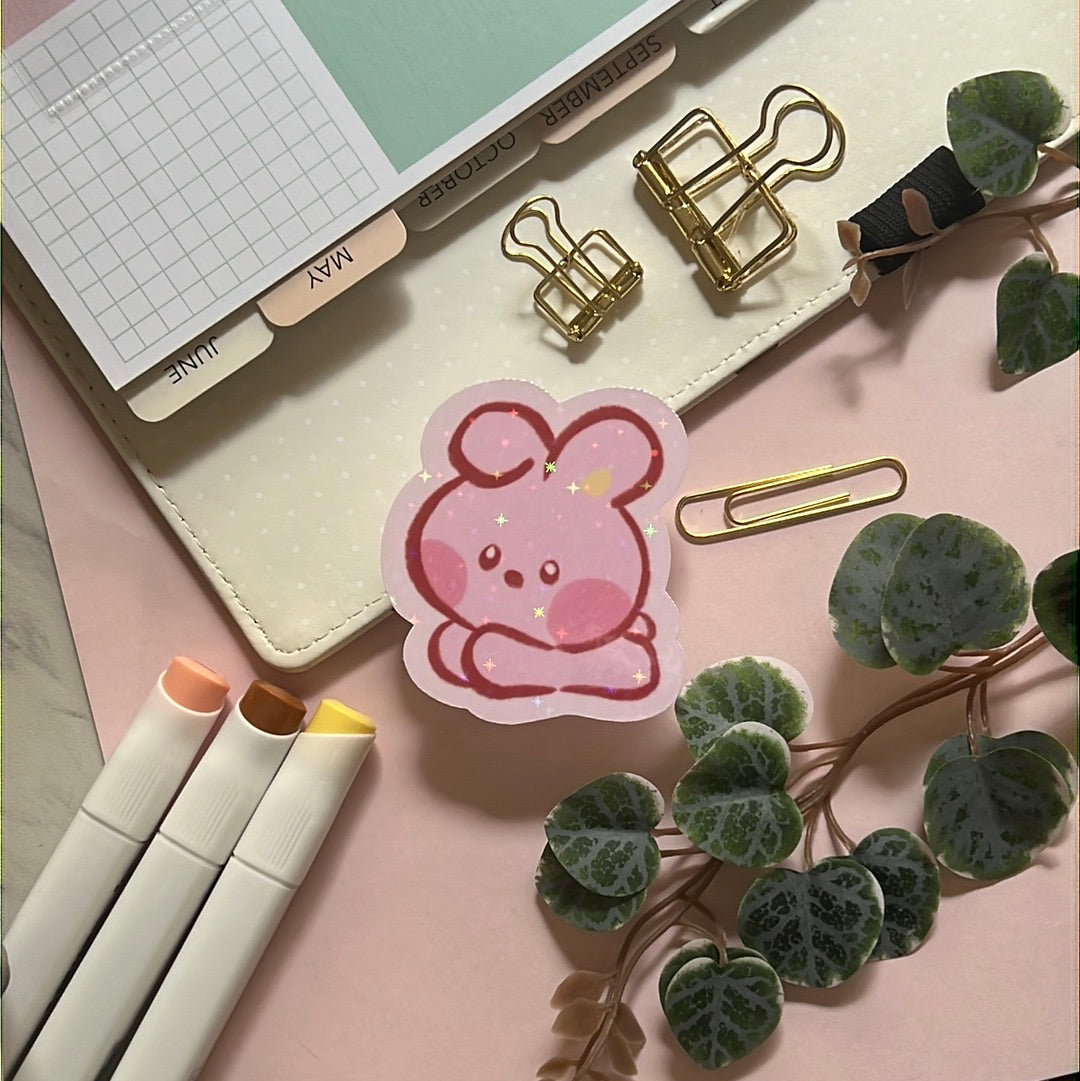Cooky Mini BT21 Holographic Glitter Sticker