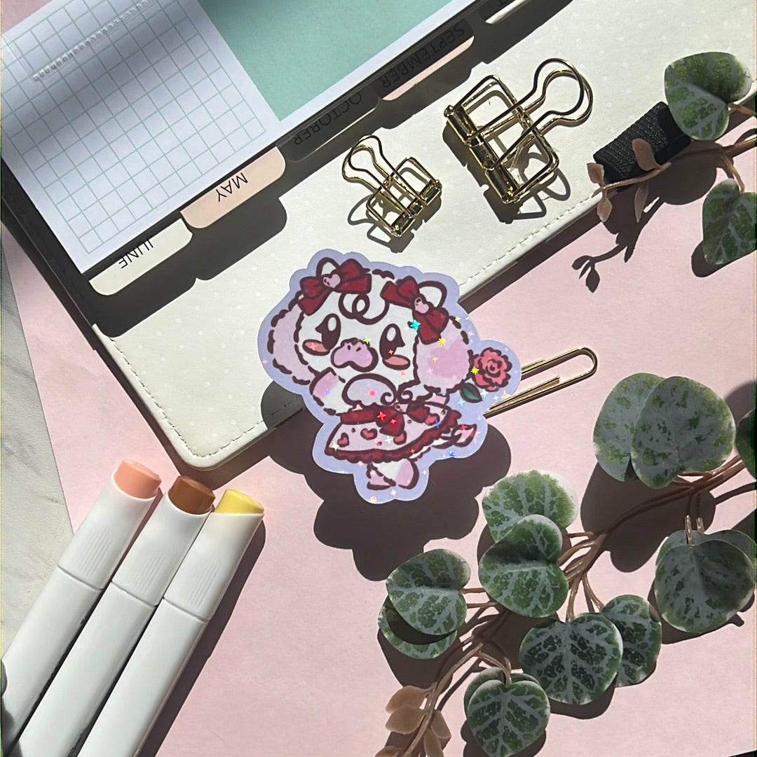 Panko Rose for You Holographic Glitter Sticker