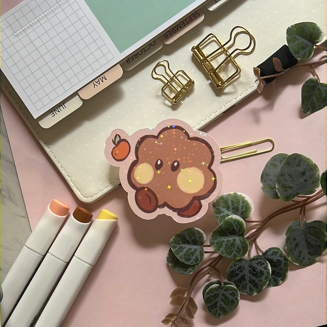 Shooky Little Orange BT21 Holographic Glitter Sticker