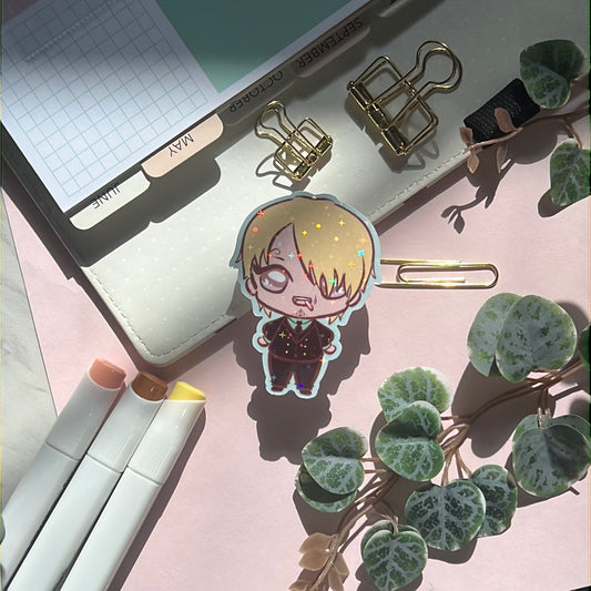 OP Pirates Chef Holographic Glitter Sticker