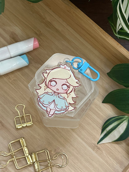 Princess Rosalina Double-Sided Glitter Keychain