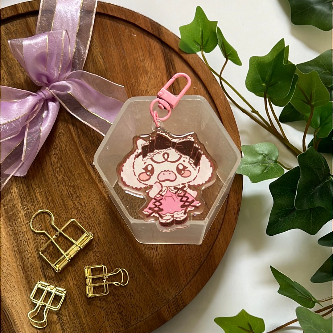 Lolita Panko Double-Sided Glitter Keychain