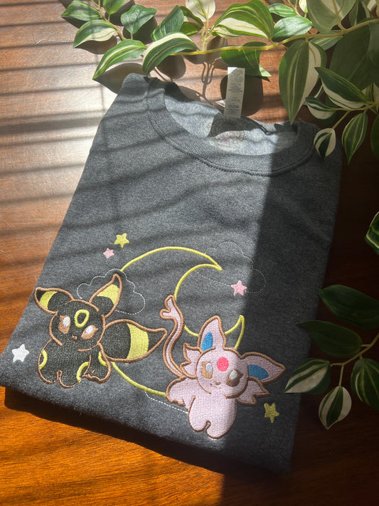 Sun & Moon Espeon & Umbreon Crewneck Sweater