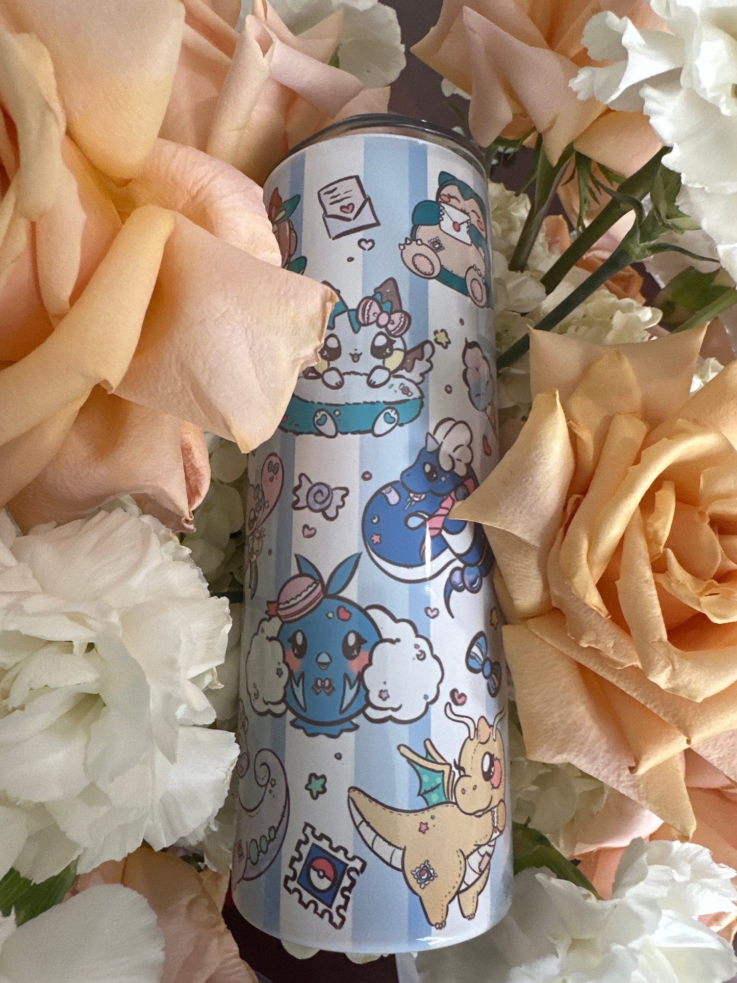 Poke Plush Cuties 20oz Stainless Steel Tumbler with Straw