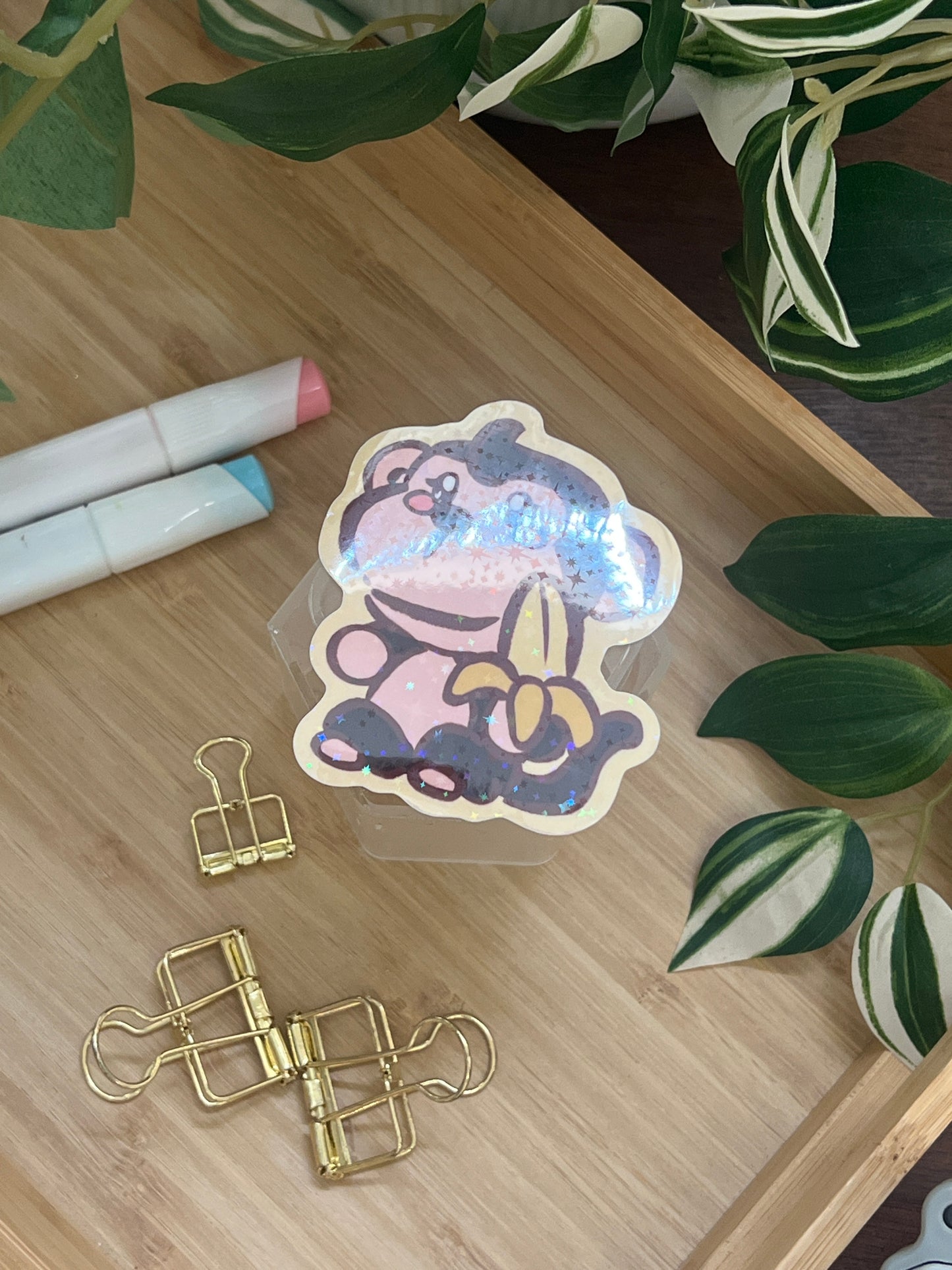 Maple Story Lupin Holographic Glitter Sticker