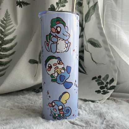 Water Starters Pika Friends 20oz Stainless Steel Tumbler with Straw