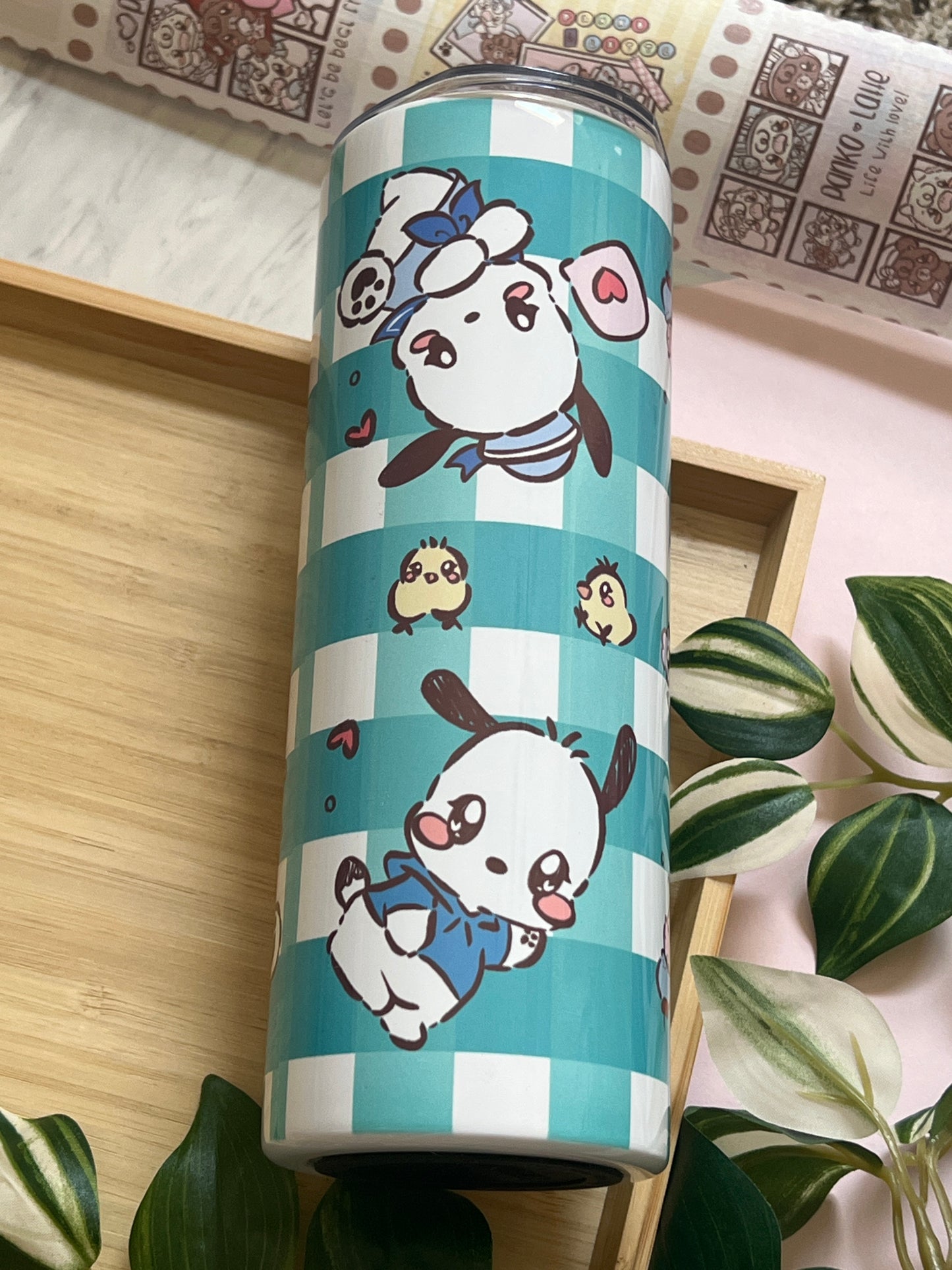 Pocha Cco Puppy 20oz Stainless Steel Tumbler with Straw