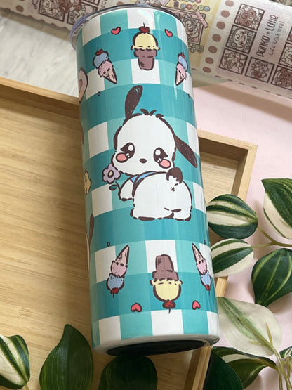 Pocha Cco Puppy 20oz Stainless Steel Tumbler with Straw