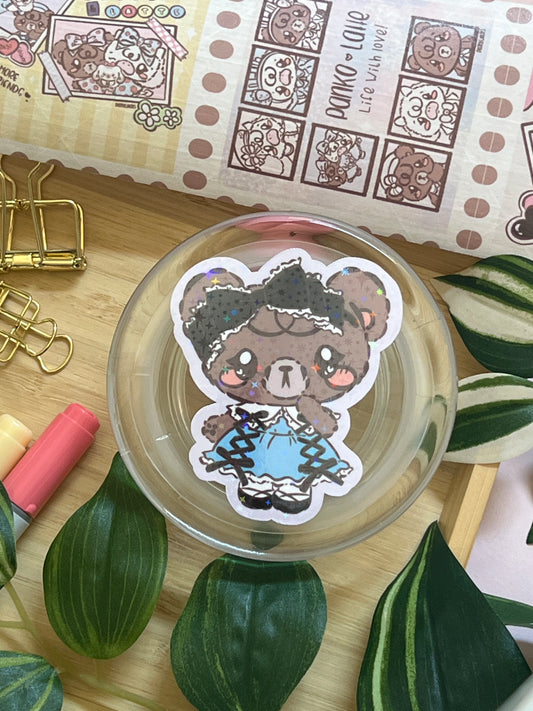 Latte Lolita Holographic Glitter Sticker