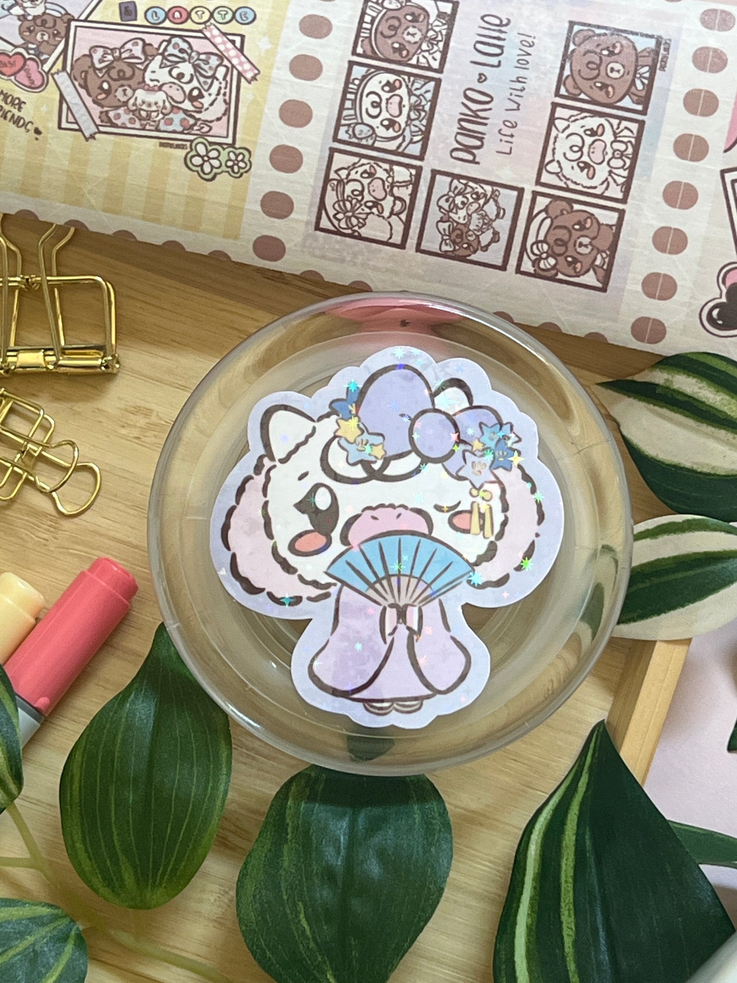 Panko Summer Yukata Holographic Glitter Sticker